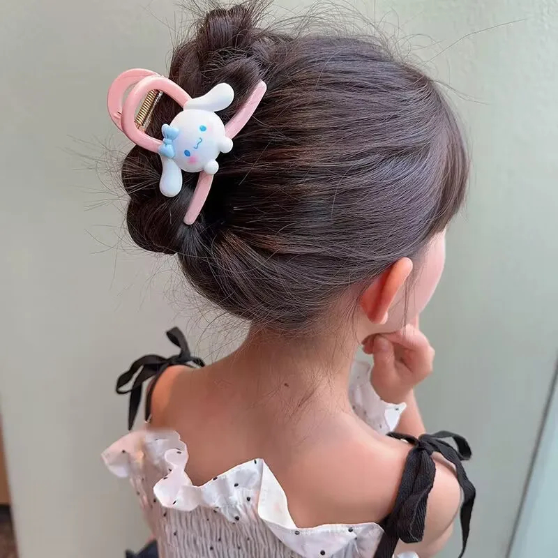 Cute Cartoon Sanrio Kuromi Hair Grips Women Kawaii My Melody Hairpins Girls Cinnamoroll Lotso Hair Claws Kids Birthday Xmas Gift