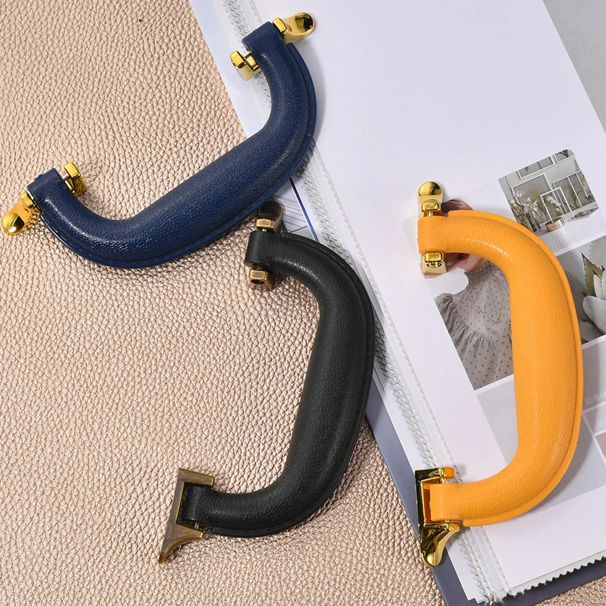 1pc Baggage Handle Leather-like Plastic Grip 16cm/6.3\