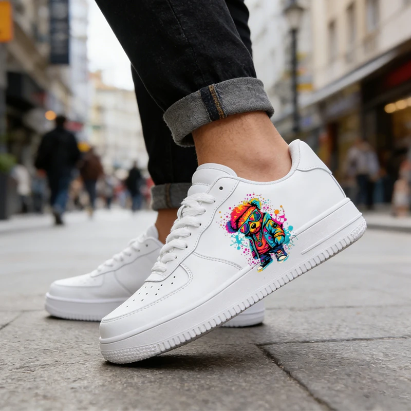 

White Shoes for Men Summer Slip-On, Breathable Soft-Sole Unisex Versatile Casual Trend Shoes