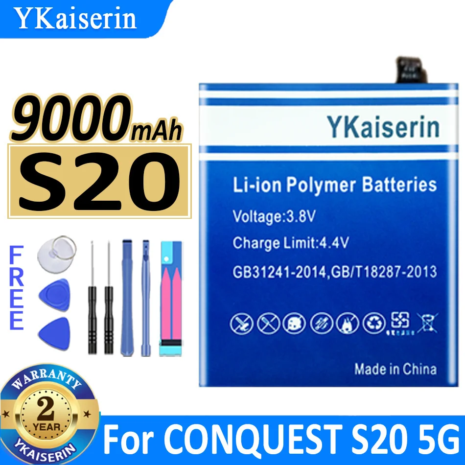 

9000mah YKaiserin Battery For CONQUEST S20 5G Bateria