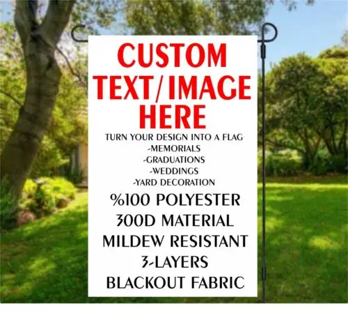 Custom Personalized Outdoor Garden Flag Yard Banner Design Help 12 x 18 inch