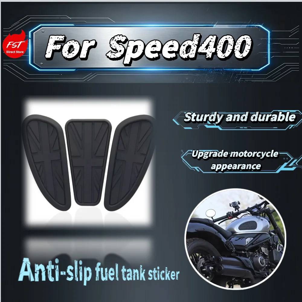 

For Speed400 Fuel Tank Pad Anti-Slip Side Sticker Scratch Resistant Protective Decal Accessories