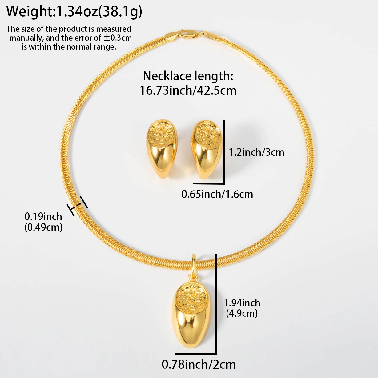 African Jewelry Set For Women 3 Styles Pendant Necklace Earrings Set Dubai Bridal Wedding Party Costume Jewellery Accessory Gift