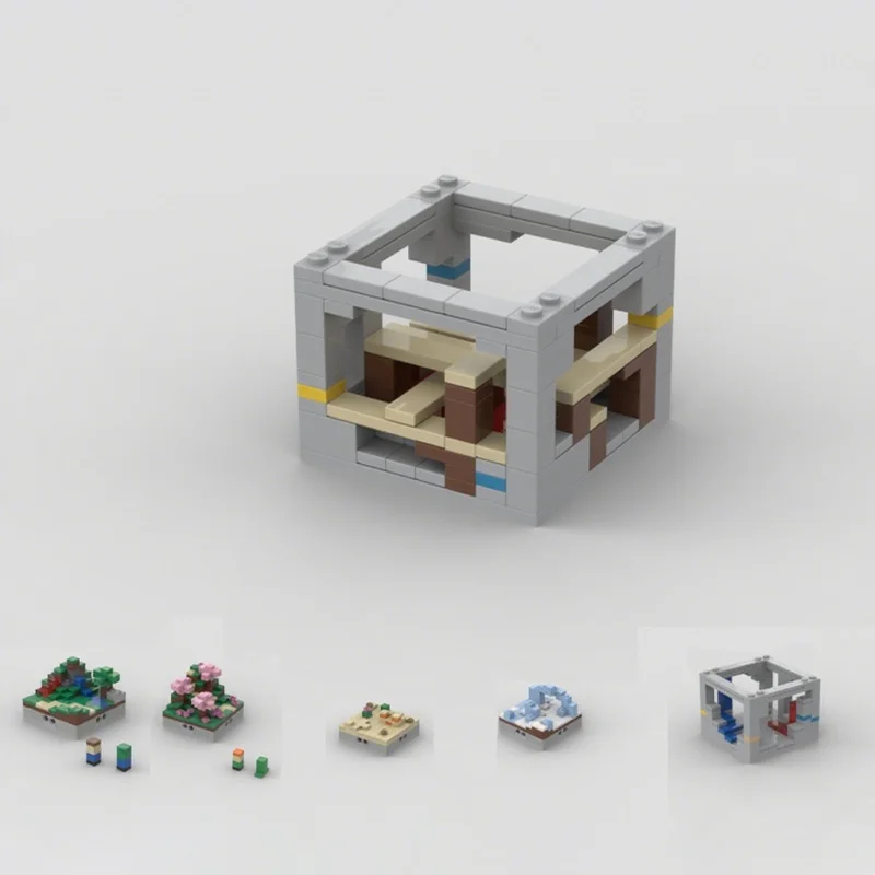 142 قطعة MOC Mini World Mineshaft بلدي العالم نموذج اللبنات لعبة الهندسة المعمارية لتقوم بها بنفسك هدايا عيد الميلاد التعليم الطوب عيد ميلاد