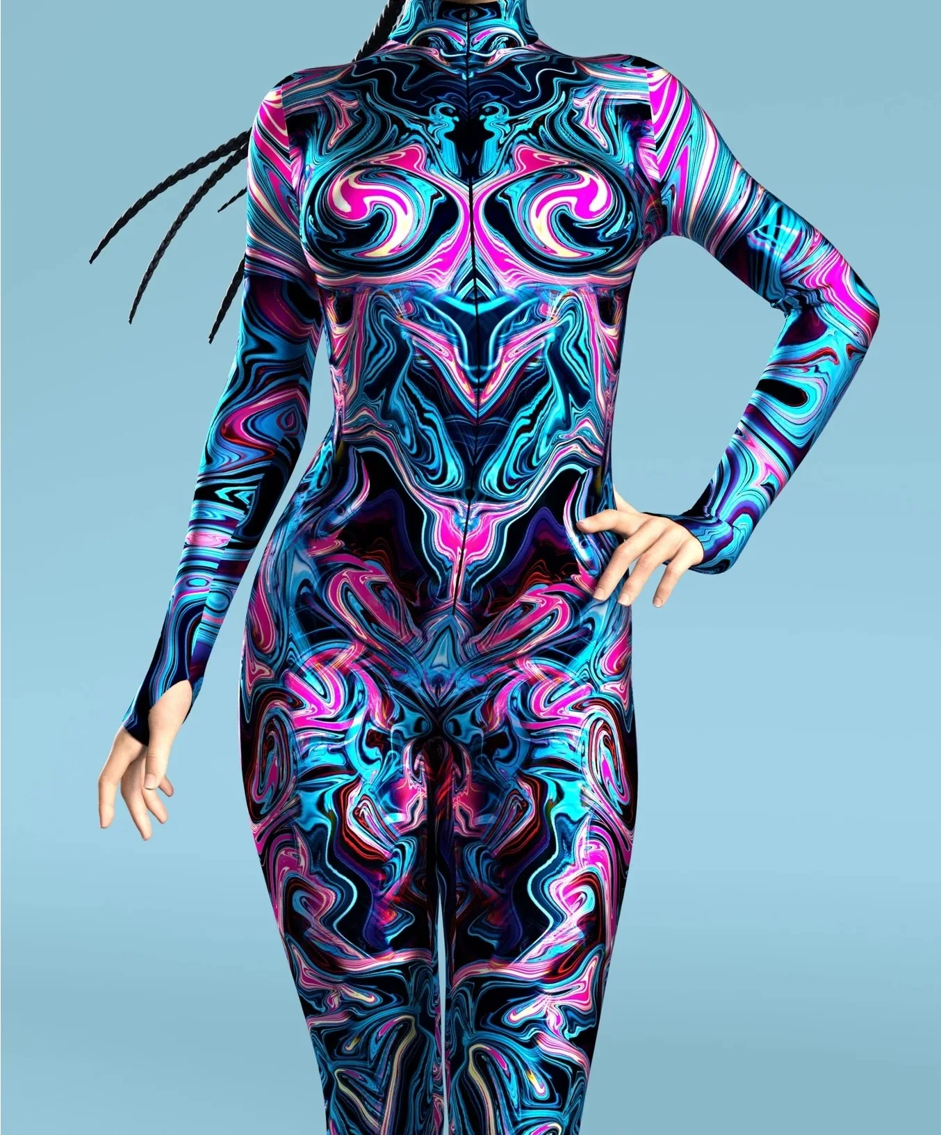 Bunter Regenbogen Abstrakte Geometrie Aerial Yoga Anzug Damen Enger Jumpsuit Karneval Urlaub Party Cosplay Kostüme Ausgefallener Bodysuit – Detail 27