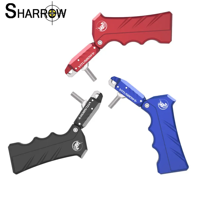 Archery 4-Finger Bow Release Aids Compound Bow Grip Caliper Automatic Closing Adjustable Alloy for Shooting Hunting Accessories