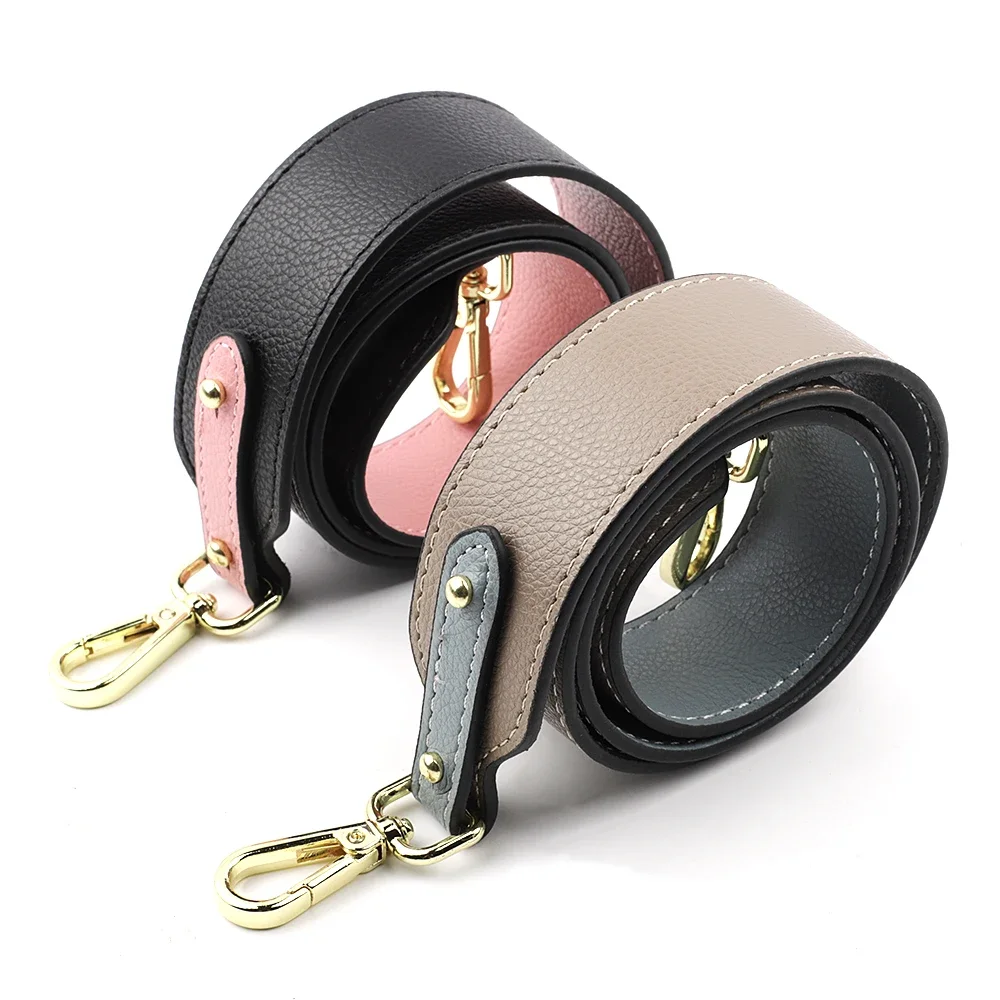 Shoulder Bag Strap Fashion Wide Replacement Strap Bucket Genuine Cow Leather Crossbody Bag Belt Handbag Accessories