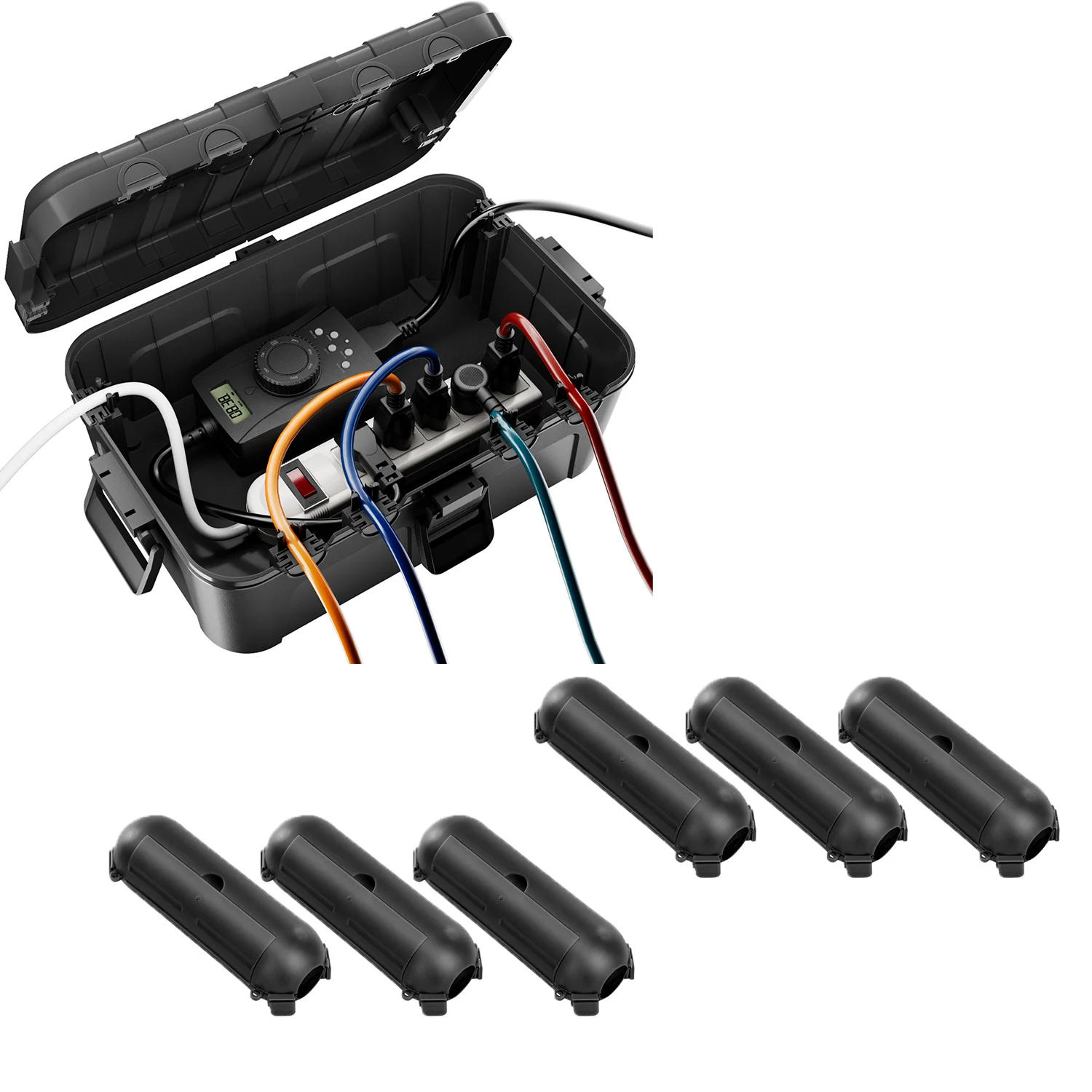 ip54-extra-large-outdoor-waterproof-box-cable-seal-entry-with-6-small-size-boxes-for-power-strip-timer-plug-christmas-decoration