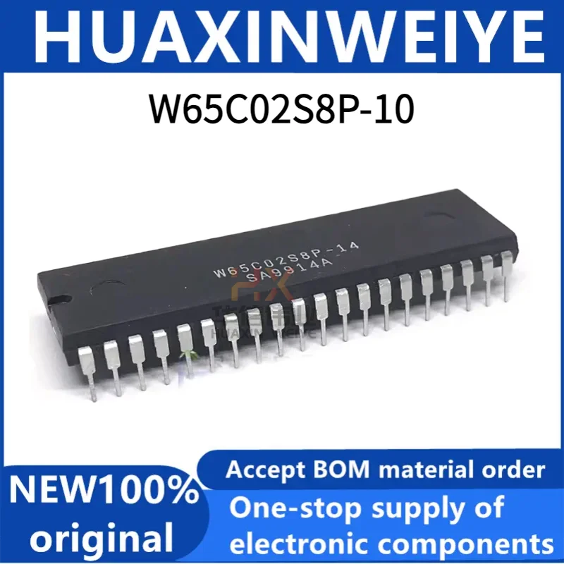 1/5/10pcs W65C02S8P-10 W65C02S8P-14 direct insertion DIP-40 microcontroller chip, brand new in stock