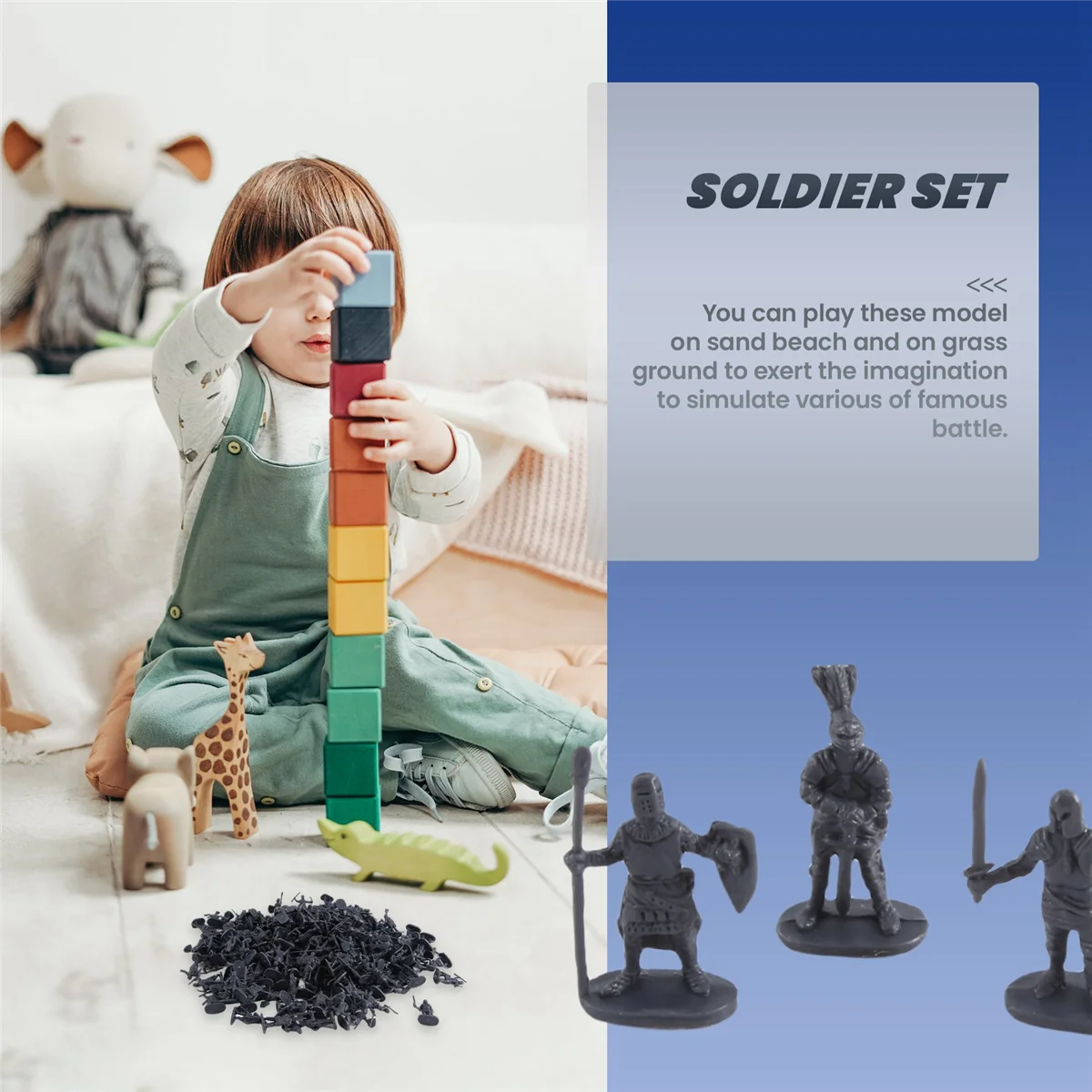 Figurines de Soldats des Prairies en Plastique, Soldats Archaïques, Hommes Sans-abri, Figurine d'Action, Bricolage, Jouets de Scène de Guerre, Gris, 1:72, 200/Ensemble