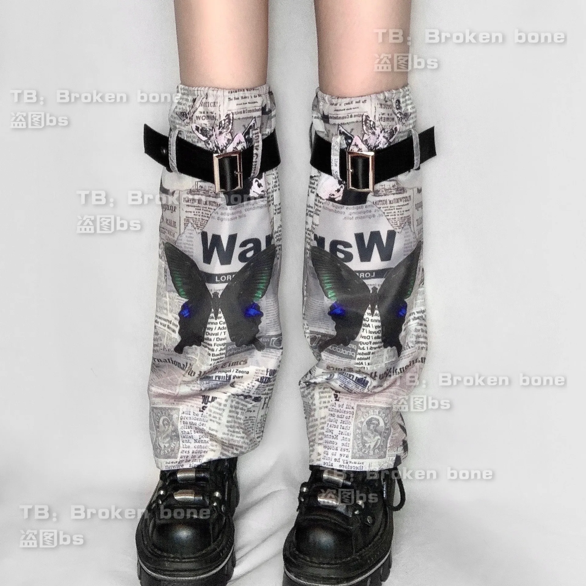 Японские Harajuku оригинальные субкультуры в стиле панк с бабочкой до колена, милые гетры Kawaii для девочек, черные носки