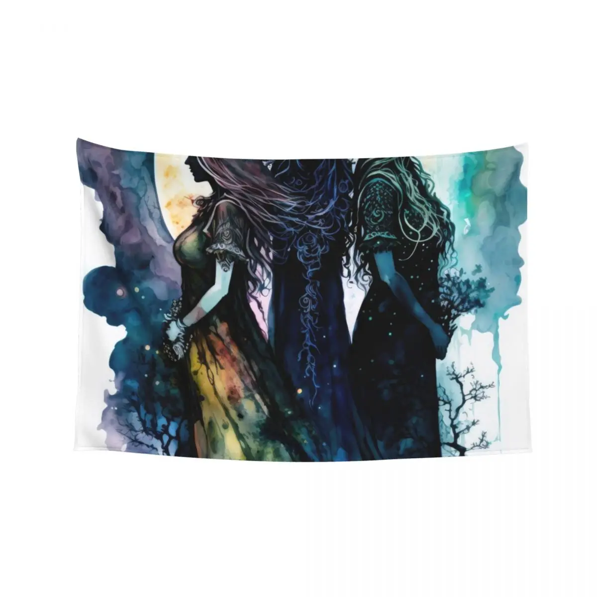 

Triple Moon Goddess, Witchy Dark Art Tapestry Wallpaper Bedroom Kawaii Room Decor Decoration For Rooms Wall Carpet Tapestry