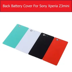 Back Battery Door Housing Glass Cover for Sony Xperia z3 mini/Compact M55W D5803 D5833 Rear Glass Cover case + 1piece Film free