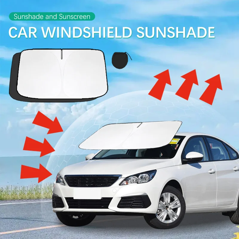 Солнцезащитный козырек для автомобиля Peugeot 308 cc 308 t9 308s mk3, солнцезащитный козырек на лобовое стекло, теплоизоляция, летнее охлаждение, автоаксессуары