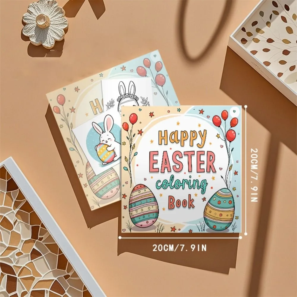 22 Pages Cartoon Winter Coloring Book Relaxation Funny Easter Graffiti Painting Book Educational Parent-child Interactive Toy