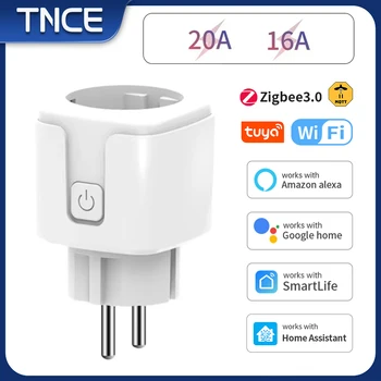 שקע חכם TNCE Tuya Wifi או Zigbee EU Plug 16/20A מוניטור כוח ...