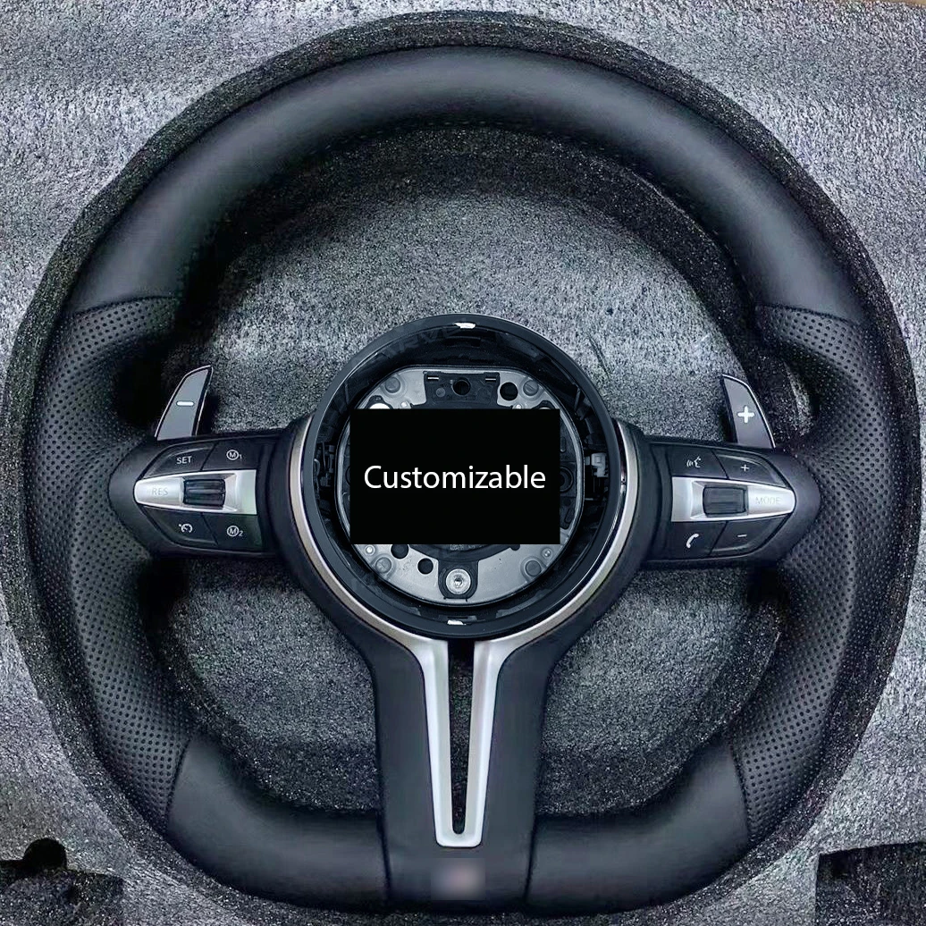 OEM عجلة القيادة ترقية ل F10 F20 F80 F90 F13 E46 M3 E90 E92 E87 E82 E88 F30 M5 الرياضة مخصص D شكل الجلود فولان #5