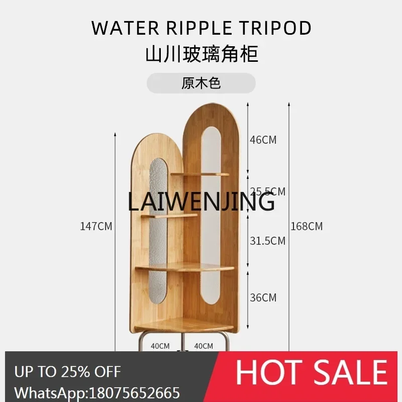 

solid wood corner cabinet small apartment corner bookshelf storage cabinet