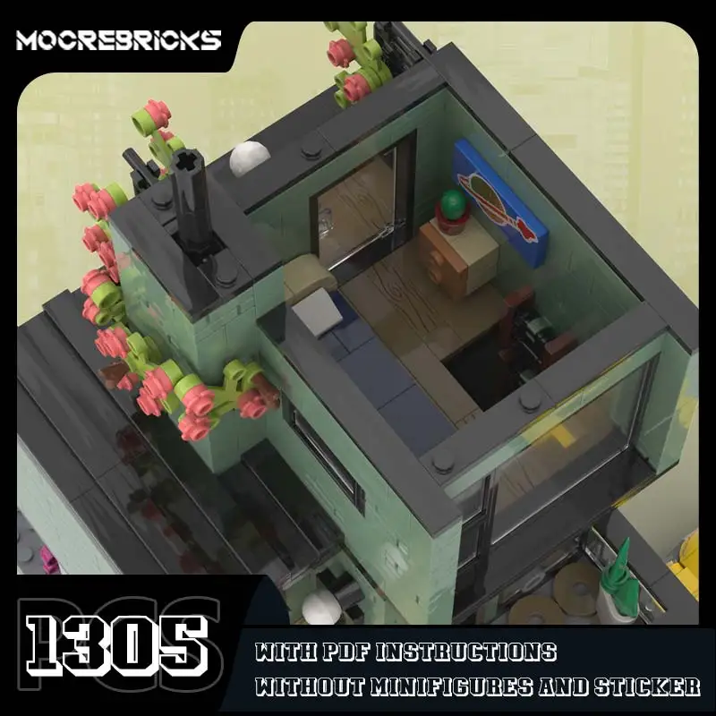 Stadt Architektur Serie Moderne Residenz MOC Bausteine High-Tech Modell Ziegel Expert Sammlung Spielzeug Kinder Geburtstag Geschenke