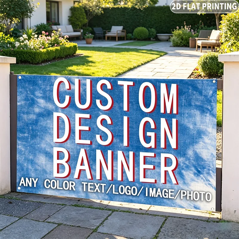 1pc 2D Flat Custom Banner, Personalized Photo Decor Flag, Upload Your Own Image, Hanging Banner for Indoor Home Wall Art Decor