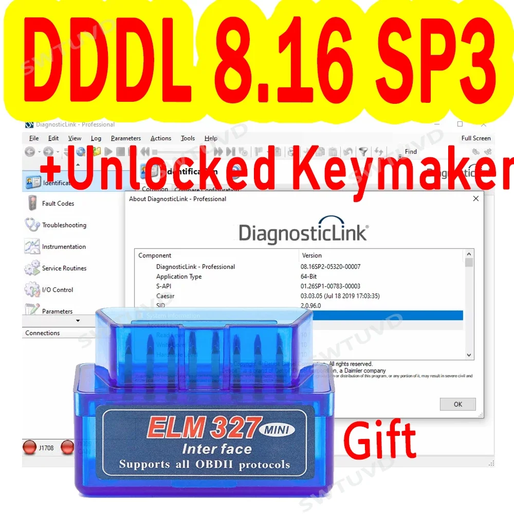 

Detroit Diesel DDDL v8.16 Pro SP3 Diagnostic + Troubleshooting 2022 Diagnostic Tools Gift ELM 327 Auto Car Diagnostic Tools