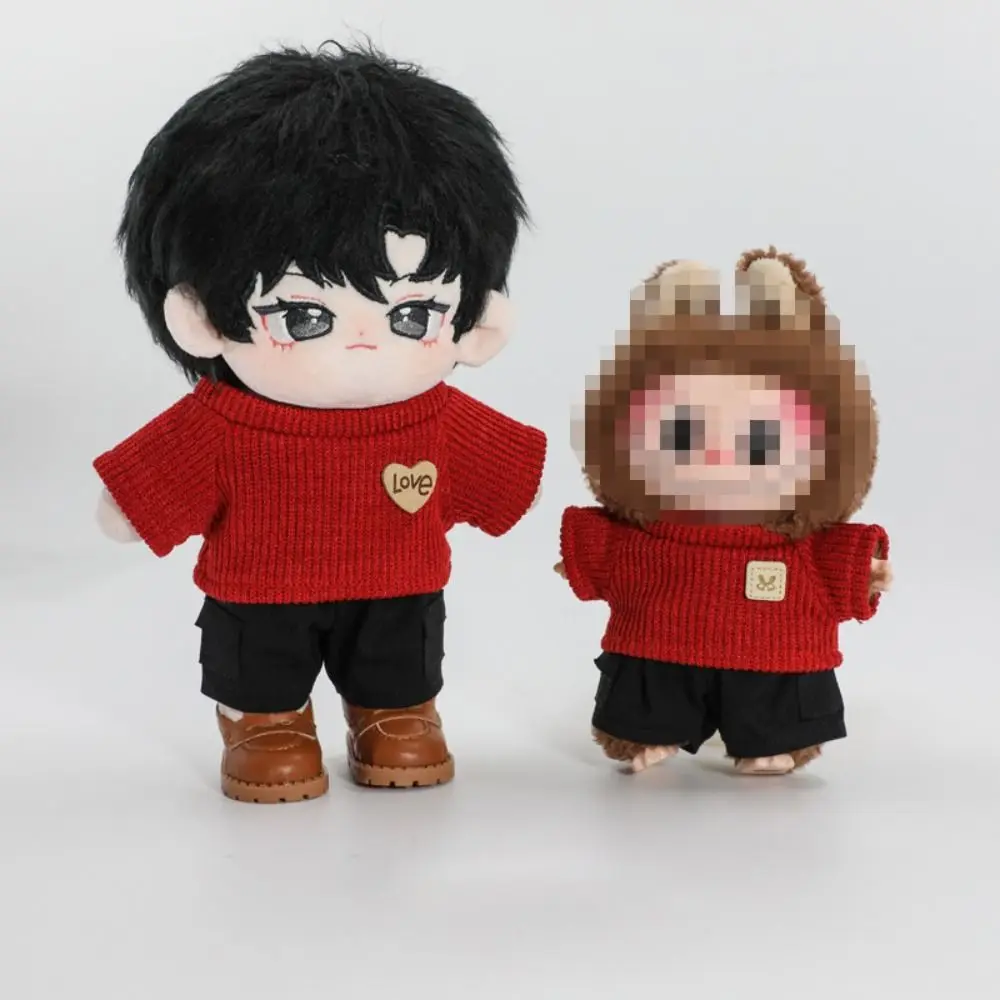 

Replacement Outfit 20cm Cotton Dolls Clothing Cute DIY Sweater Pants Set Changing Dressing Game Doll's Accessories