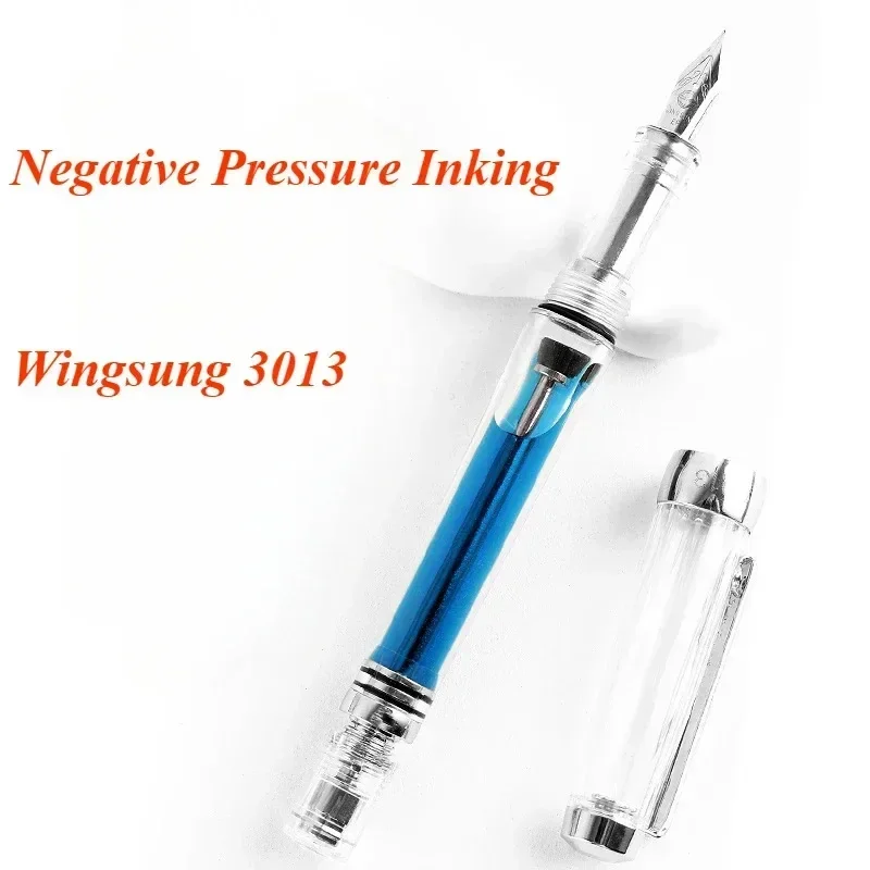 new-wingsung-pens-resin-negative-pressure-fountain-pen-hand-pushed-nib-ef-f-bent-art-curved-10mm-pens-stationery-office-writing