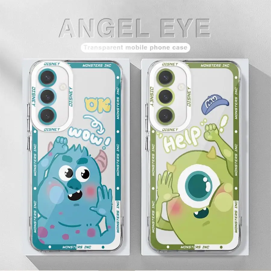 Disney Monsters Inc Cartoon Cover Phone Case for Samsung Galaxy A35 A55A53 A54 A73 A34 A33 A25 A24 A13 A14 A15 Clear Soft Shell