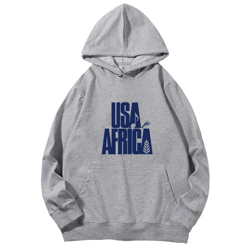 

We Are the World Anniversary USA for Africa United Artists graphic Hooded sweatshirts cotton Hooded Shirt essentials hoodie