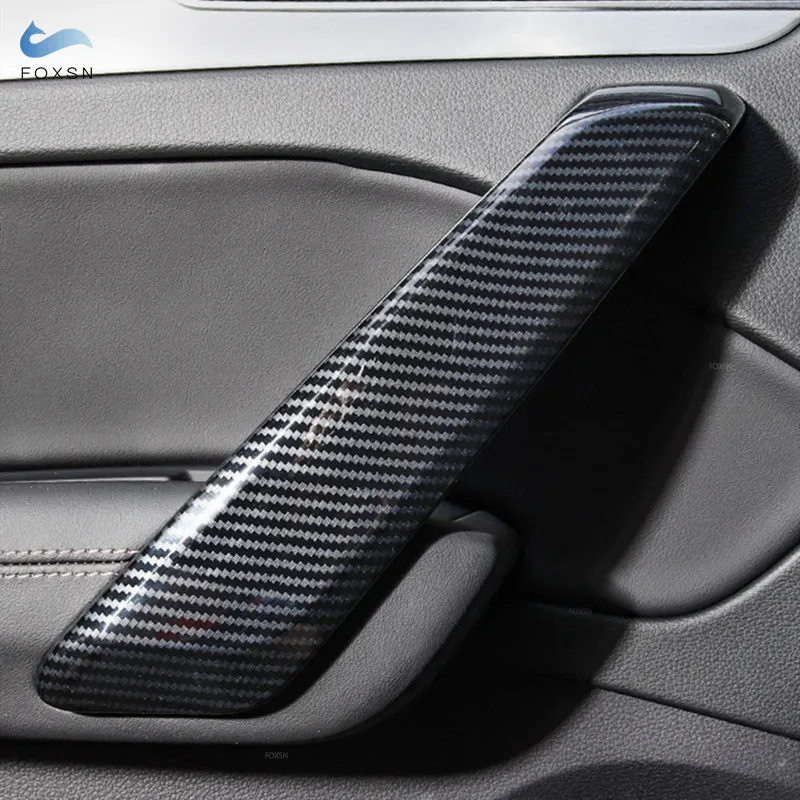 

Car Accessories Carbon Fiber Style Interior Door Armrest Handle Pull Cover Trim For Audi Q5 FY Sportback SQ5 2018 2019 2020 2021