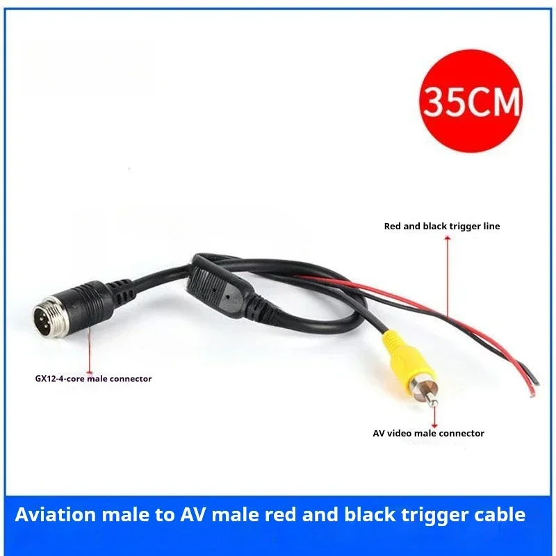 GX12 Four-core Aviation Head Camera Host Conversion Cable Vehicle Monitoring Pure Copper Video Cable RCA/DC/BNC Adapter Cable