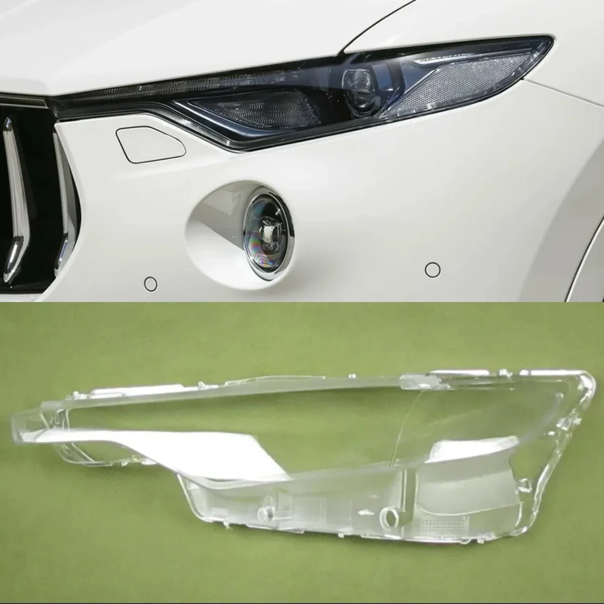 

For Maserati Levante Headlights Cover Transparent Headlamp Lamp Shell Replace Original Lampshade Plexiglass 2016 2017 2018 2019