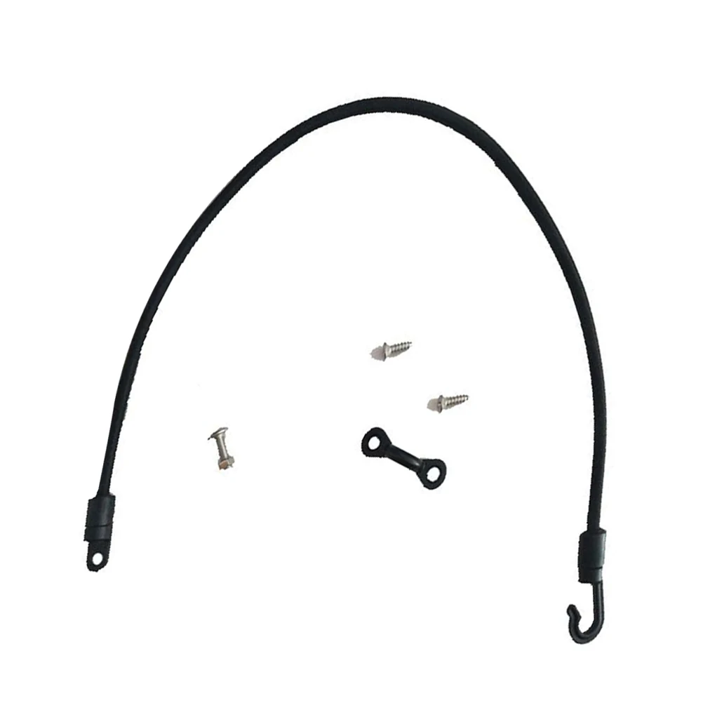 

4 set 4 Sets Kayak Fishing Rod Straps Deck Mount Connector Screws Bungee Cord Nylon Non Corrosive Hook Boat Accessories Black