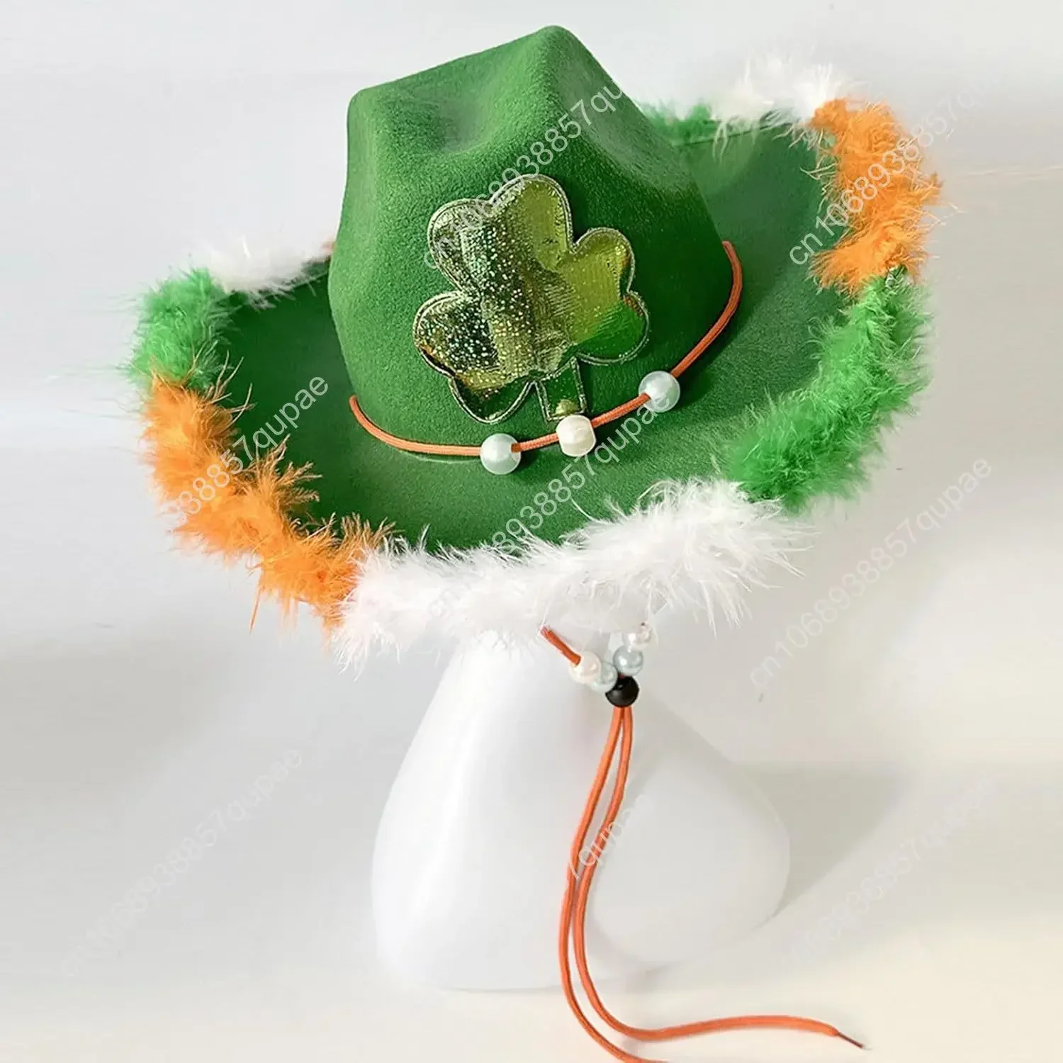 St Patricks Day Cowboy Hat Adult Unisex St. Patrick's Day Hats Shamrock Hat Accessories