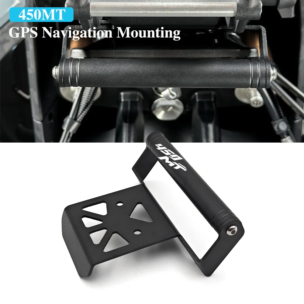 

For CFMOTO 450MT 450 MT 2024- Motorcycle CNC aluminum CF450MT GPS Phone Holder Stand Navigation 22mm Black Extension Bracket