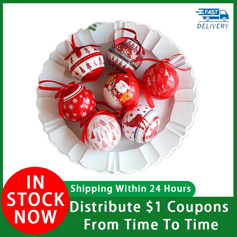 

2023 Christmas ball Ornaments/Christmas Tree Decoration Ornaments Colorful Balls 7.2CM XMAS Ball Festival Dress Up Supplies