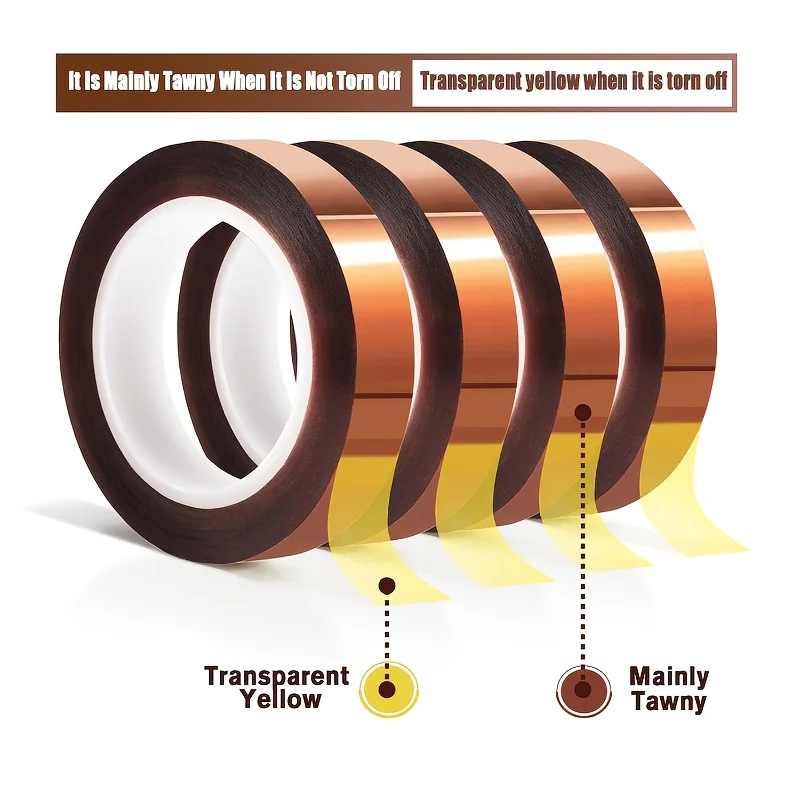 YITAPE Multi-Roll High Temp Heat Transfer Tape, for Sublimation Vinyl Press Soldering PCB, No Residue