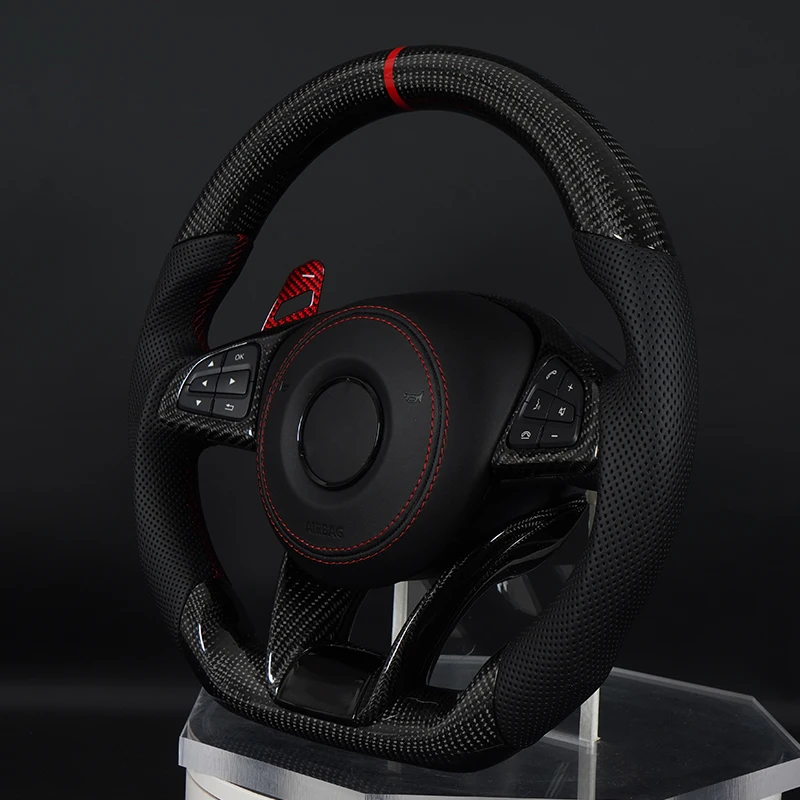Professional Custom Carbon Fiber Steering Wheel Perforated Leather for Mercedes benz Gl Class W222 W463