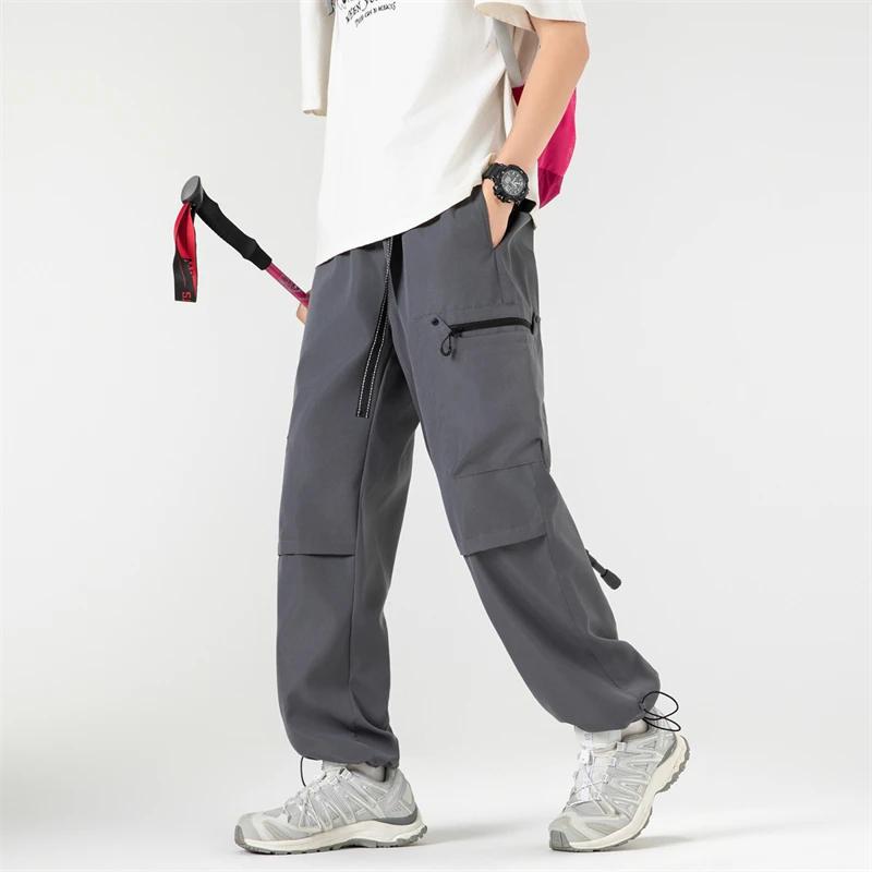 

Мужские брюки, повседневные весенне-осенние стильные брюки-карго, мужские облегающие спортивные штаны в стиле хип-хоп, мужские брюки среднего веса
