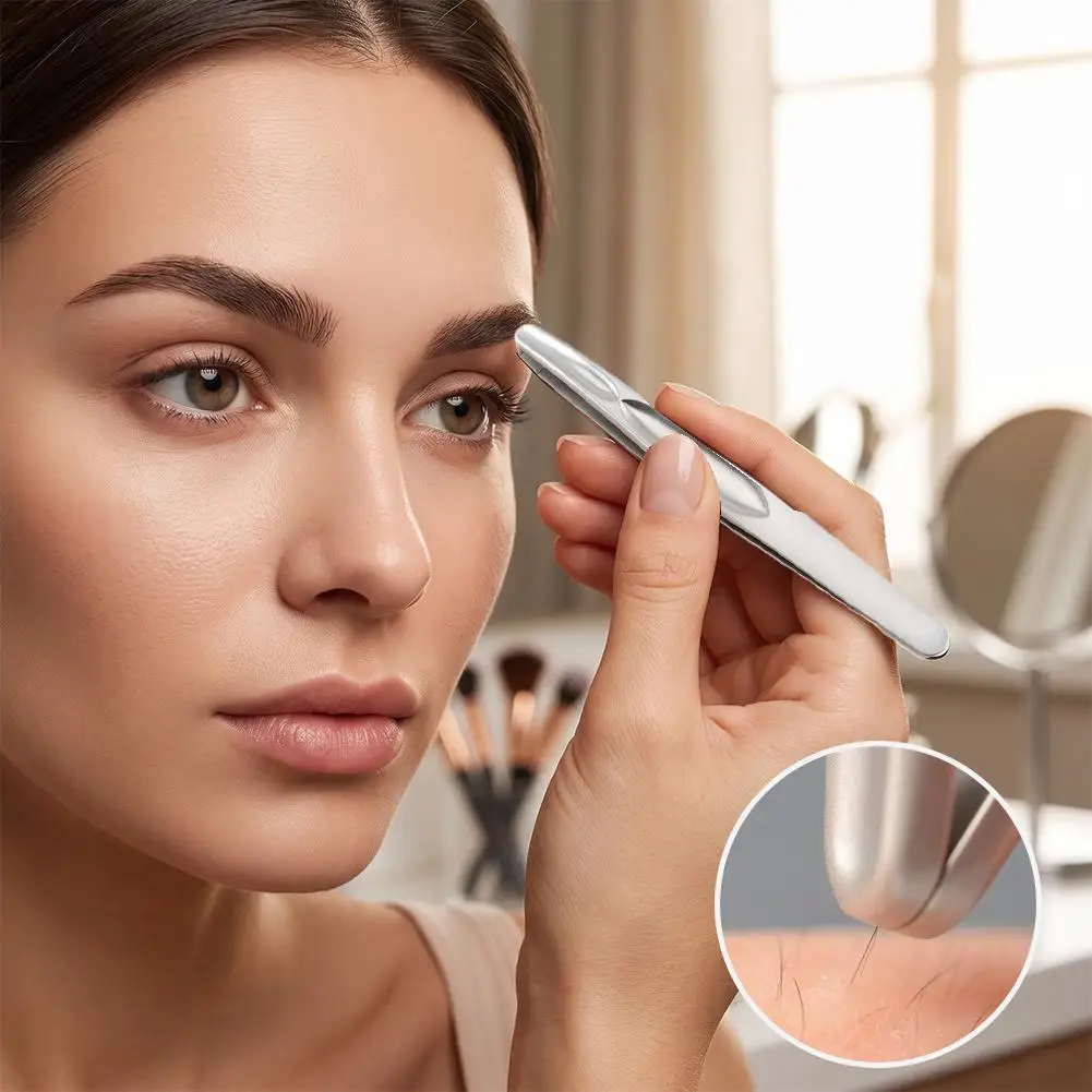 1/2/3/5 Facial Hair Removal Tweezers Kit Stainless Steel Precision Eyebrow Tweezers With Storage Box Alcohol Pads Grooming Tool