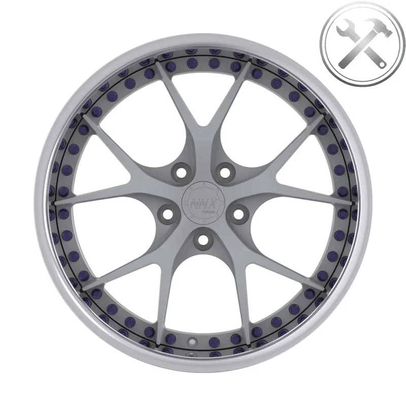 

New T6061-T6 Forged 22inch 5 Hole 5x114.3 Alloy Wheel Rims 40mm ET 100mm PCD Two Piece Construction Universal Fit