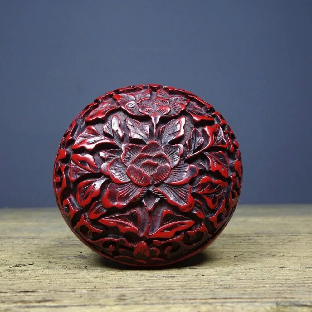 Antique Collectibles: Lacquerware, Carved Red Lacquer Boxes, Seal Paste Boxes, Home Decor
