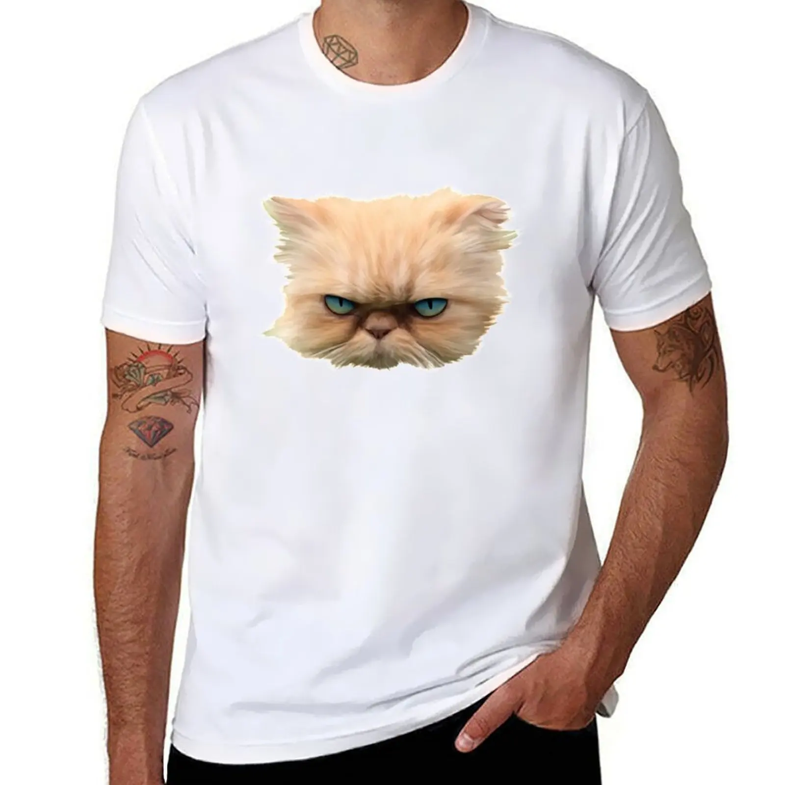 

Angry Persian Cat T-Shirt man t shirt graphic man t shirt cotton t shirts for man graphic tees T-shirt