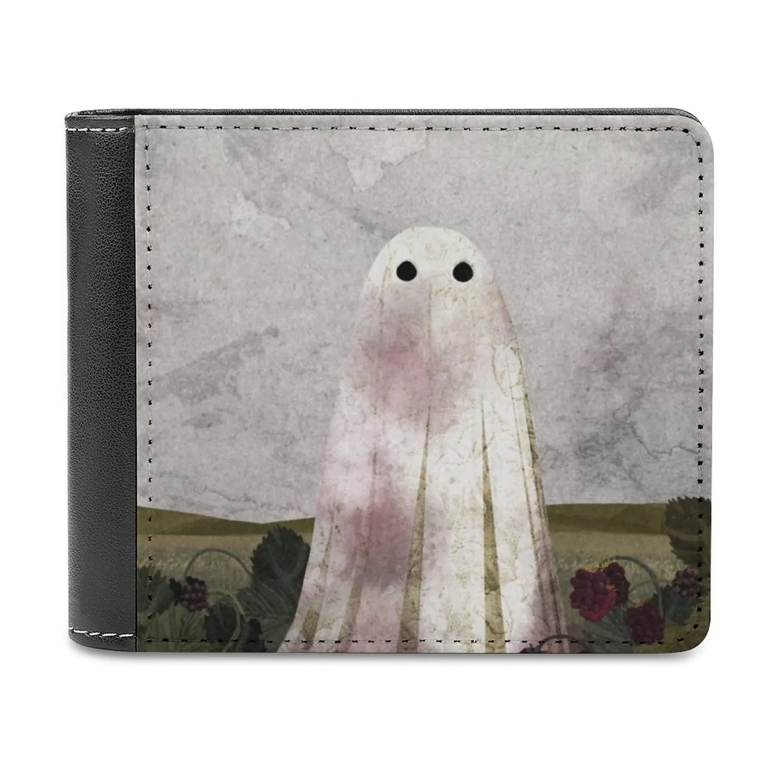Picking Business Men Wallets Small Money Purses New Design Dollar Price Top Wallet Ghost Haunt Fruit Juice Nature Personalized