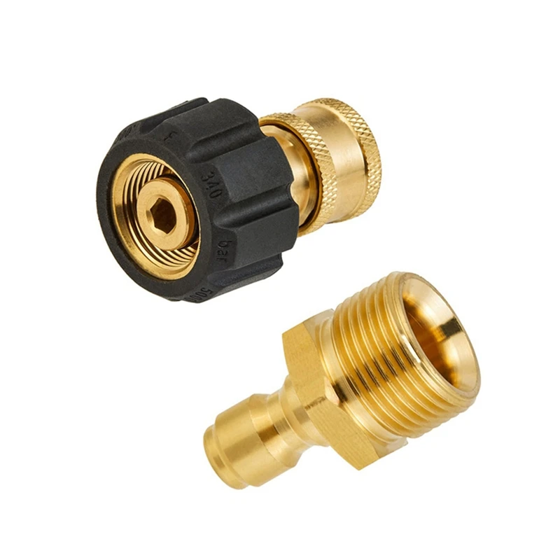 Conjunto de adaptador de lavadora de alta pressão PORK Kits de conexão rápida Ferramenta para varinha M22 para 1/4 Conexão rápida