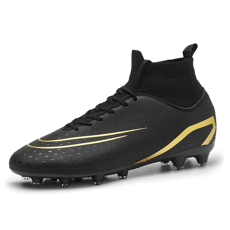 Professional Football Boots TF/FG Soccer Shoes Long Spike Futsal Shoes Children's Outdoor Training Sports Cleats Adults Sneakers