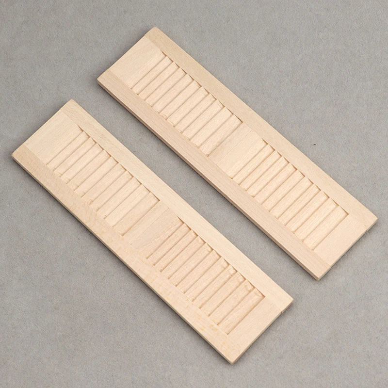 

2PCS 1: 12 Dollhouse Mini door and window accessories plain blank shutter DIY shutter