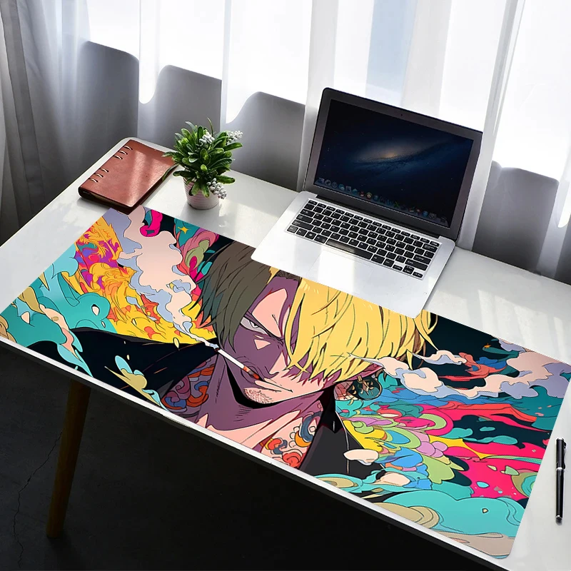

Mouse Pad Accessories Non Slip Rubber Mousepad Laptop Gamer One Piece Sanji Keyboard Pad Office Computer Gaming Desk Mouse Mat