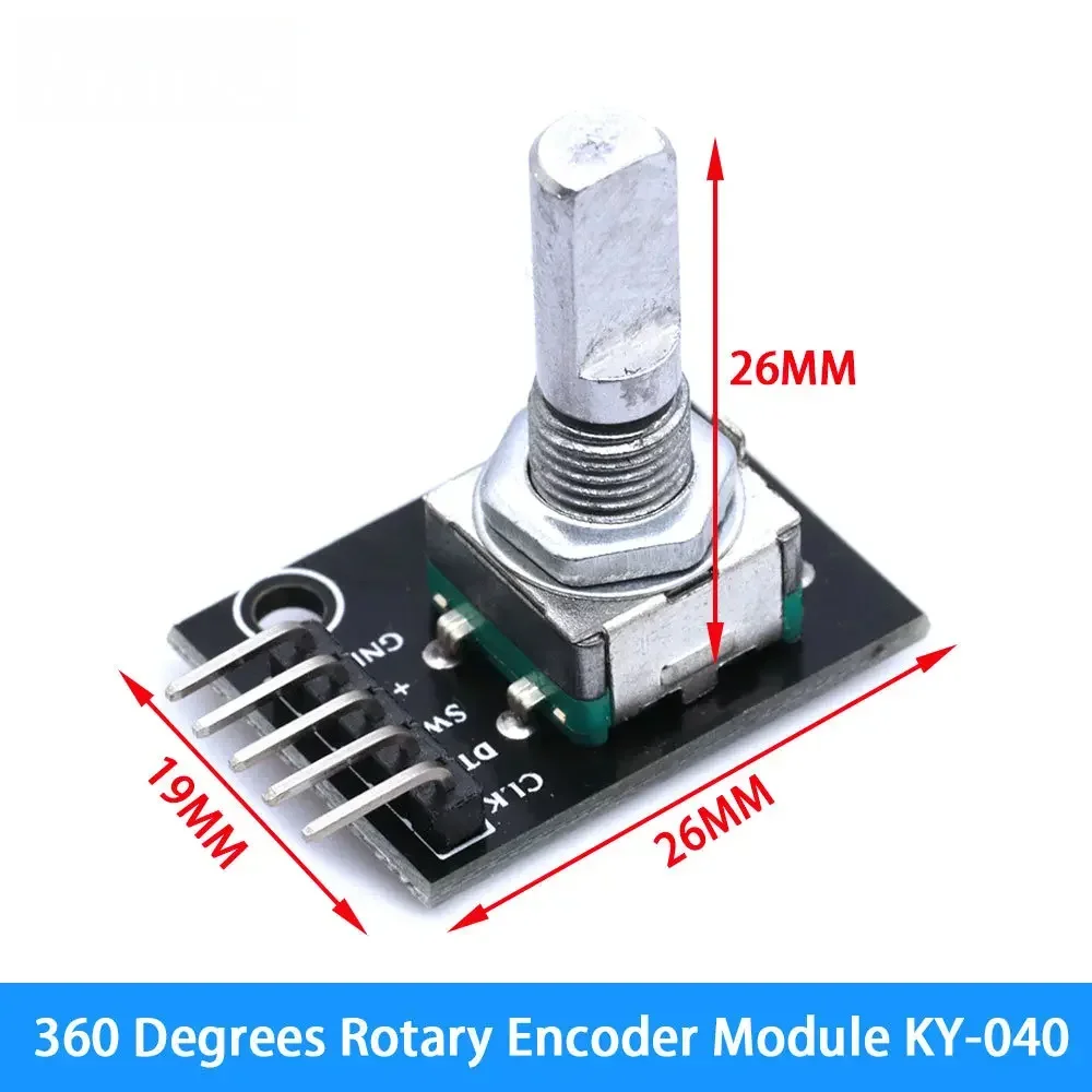 360 Degrees Rotary Encoder Module Rotary Potentiometer Analog Knob Module for Arduino KY-040  RV09 Rotary Encoder EC11 Knob Cap