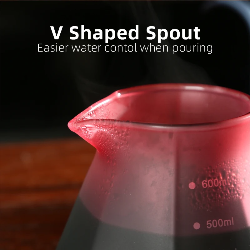 Immersion Dripper Switch Glass Pour Over Coffee Maker V Shape Drip Coffee Dripper and Filters V02 Coffee Set